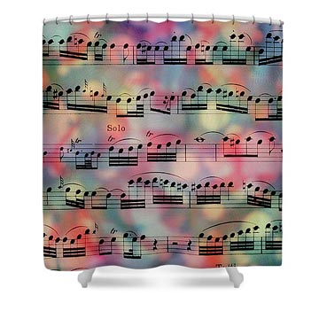Happy musical shower curtain.