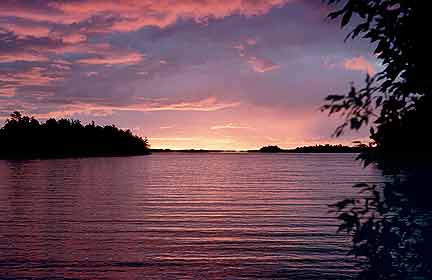 lake sunrise nature ecards