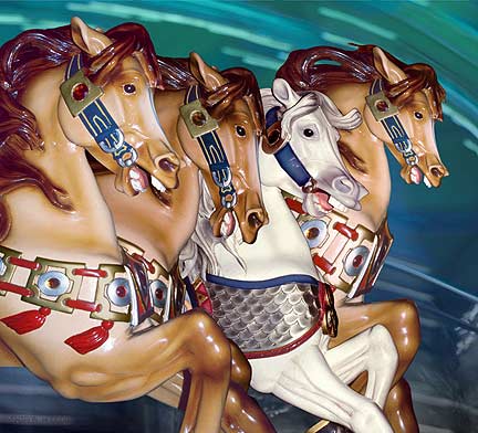 carousel horses ecard