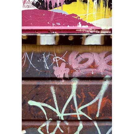 Colorful urban photography of graffiti.